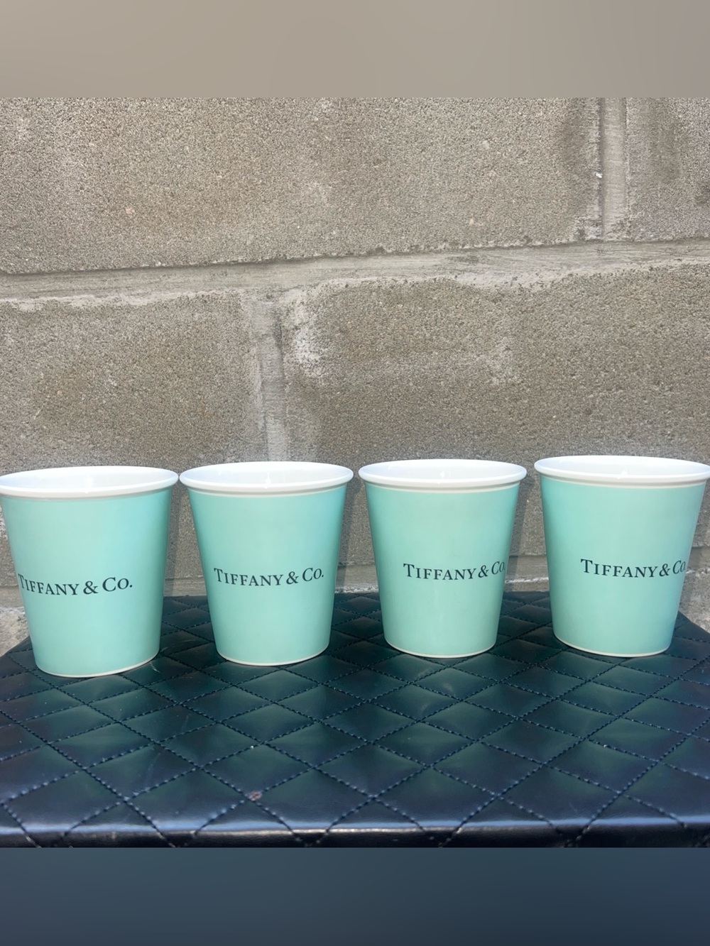 Tiffany & Co. Mint Blue Branded Paper Cups Sold Individually.